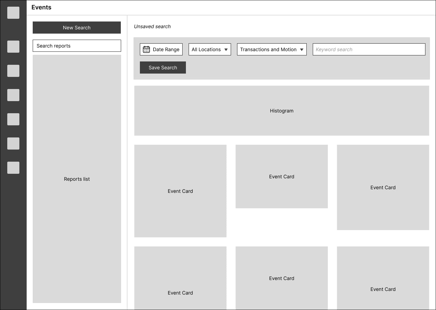 Mapping a layout that users will understand for the events search